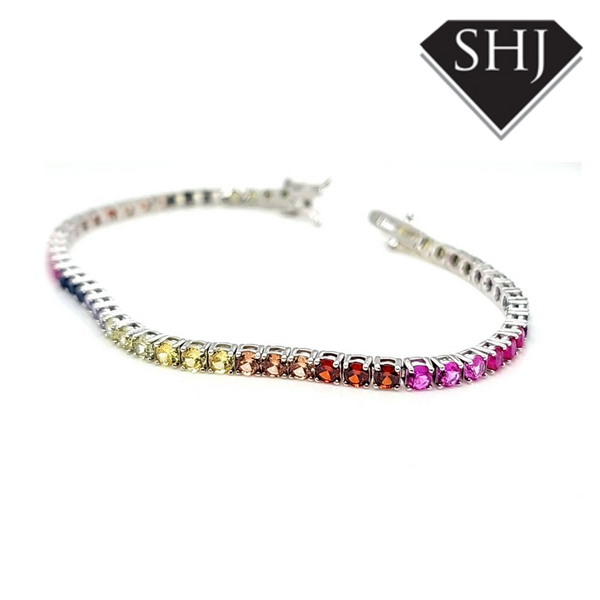 Silver Rainbow Bracelet