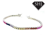 Silver Rainbow Bracelet