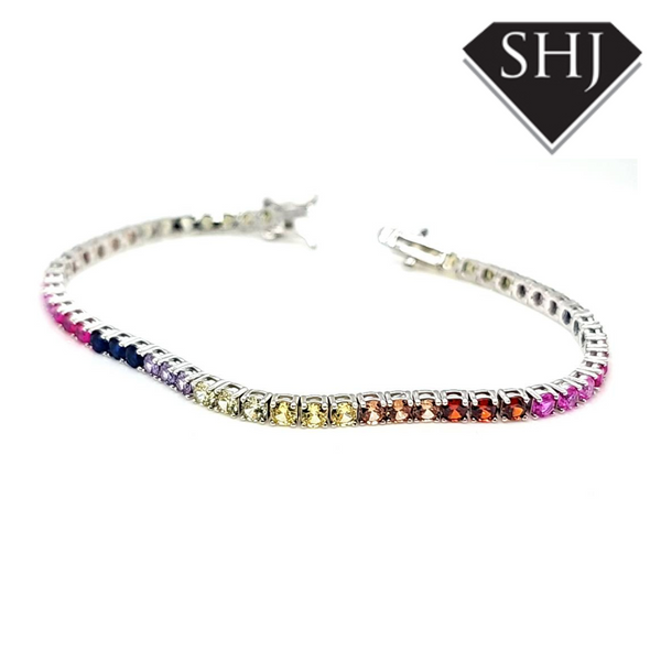 Silver Rainbow Bracelet