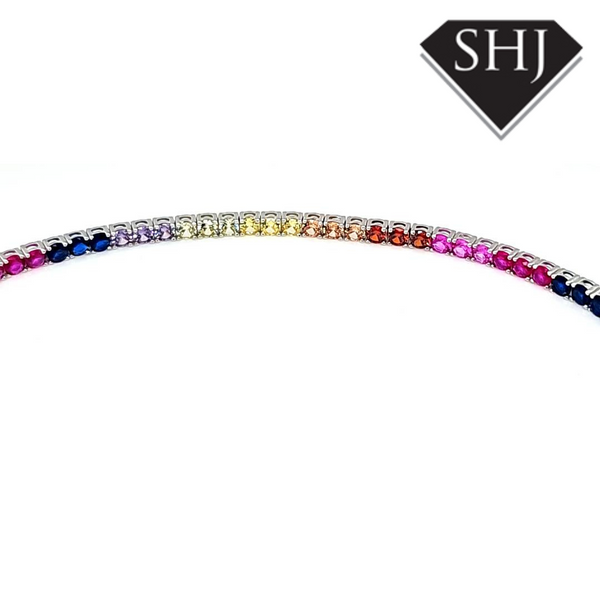 Silver Rainbow Bracelet