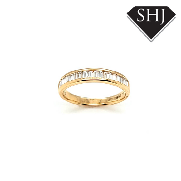 9ct Yellow Gold Baguette Diamond Eternity Ring 0.50ct