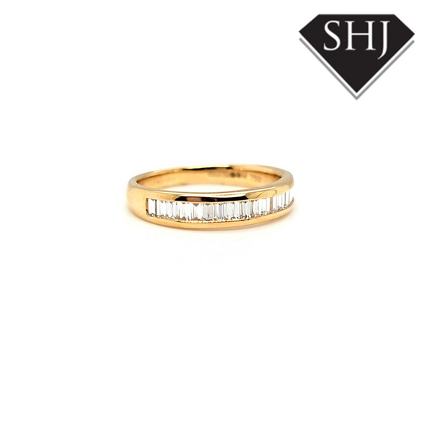 9ct Yellow Gold Baguette Diamond Eternity Ring 0.50ct