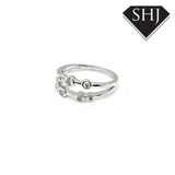 9ct White Gold Bubble Ring 0.27ct