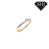 9ct Yellow Gold Dimaond SS Ring 0.14ct