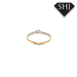 9ct Yellow Gold Dimaond SS Ring 0.14ct