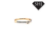 9ct Yellow Gold Dimaond SS Ring 0.14ct