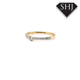 9ct Yellow Gold Dimaond SS Ring 0.14ct