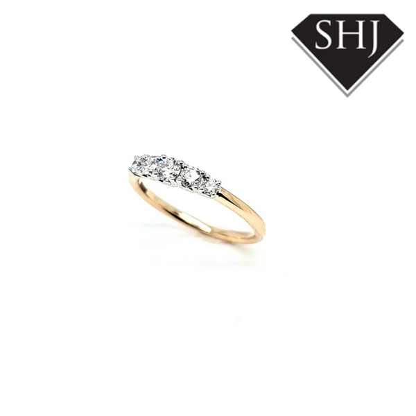 9ct Yellow Gold 7 Stone Eternity Ring 0.39ct