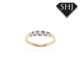 9ct Yellow Gold 7 Stone Eternity Ring 0.39ct