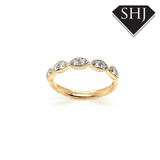 18ct Yellow Gold Vintage Style Diamond Eternity Ring