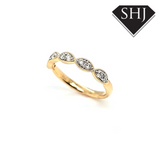 18ct Yellow Gold Vintage Style Diamond Eternity Ring