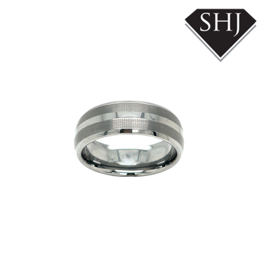 Tungsten Detailed Gents Band