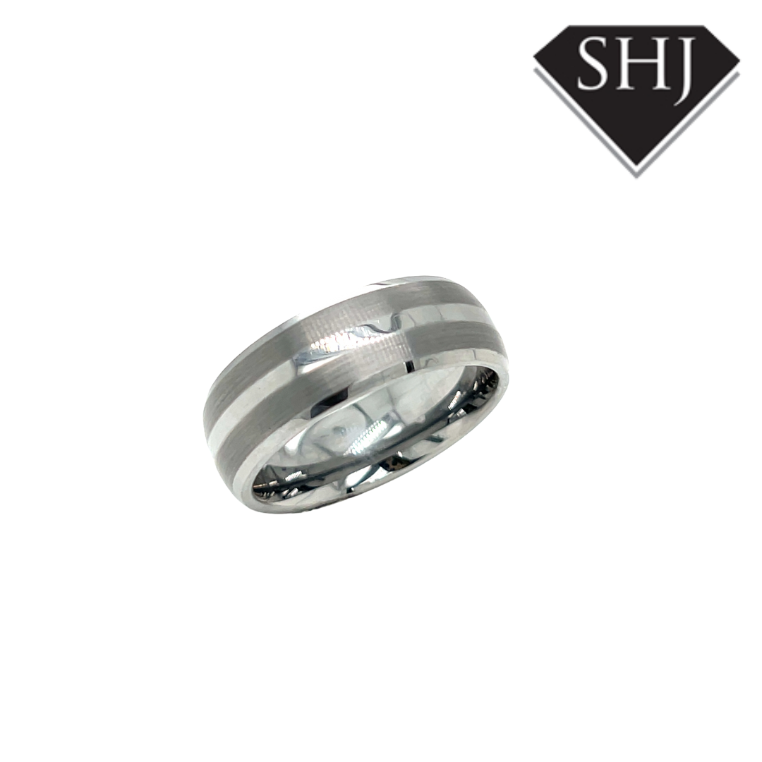 Tungsten Detailed Gents Band