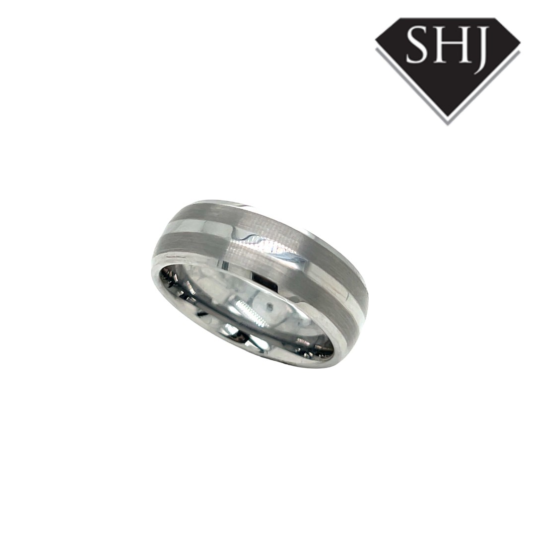Tungsten Detailed Gents Band