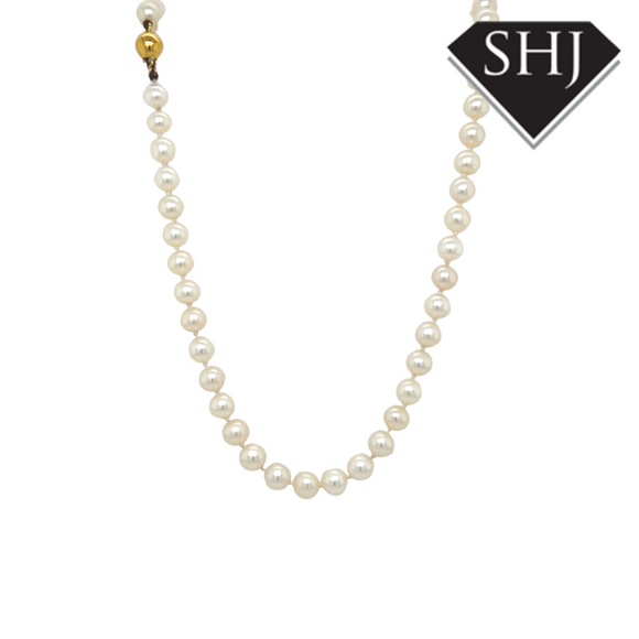 9ct Yellow Gold Cultured Pearls 16”