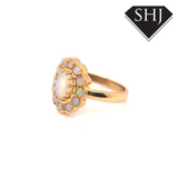 18ct Yellow Gold Opal Cluster Ring