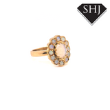 18ct Yellow Gold Opal Cluster Ring