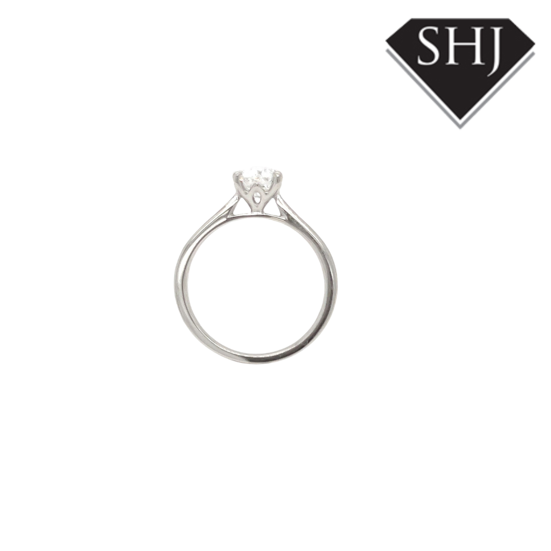 Platinum Single Stone Lab Grown 1.00ct Ring D VS1