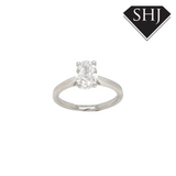 Platinum Oval Lab Grown Diamond Ring