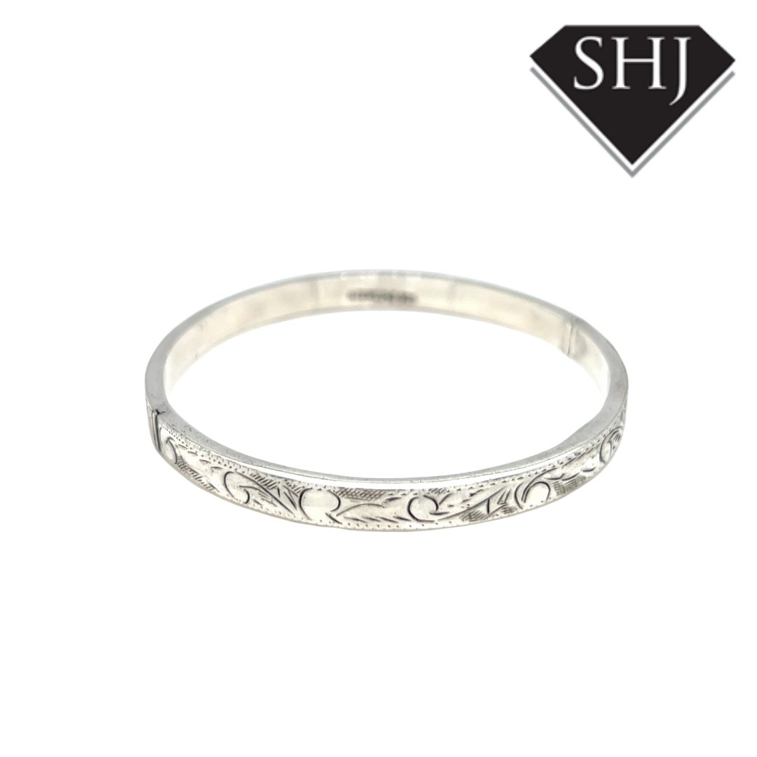 Silver Hinged Bangle