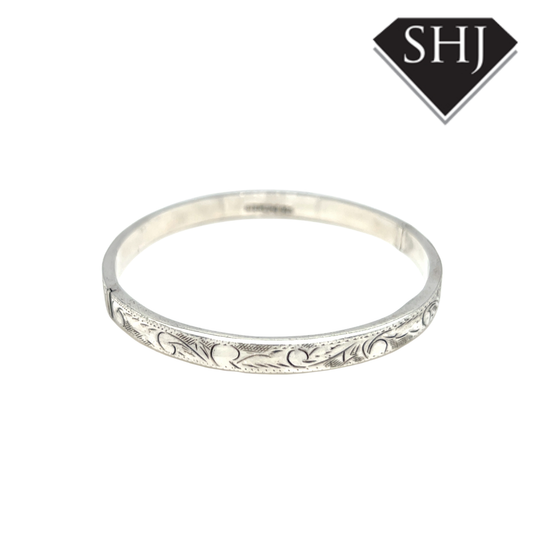 Silver Hinged Bangle