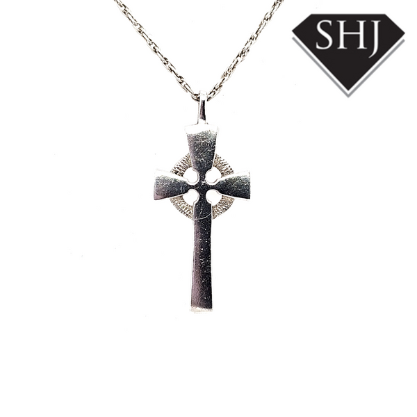 Silver Celtic Cross and Chain