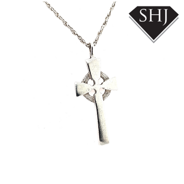 Silver Celtic Cross and Chain