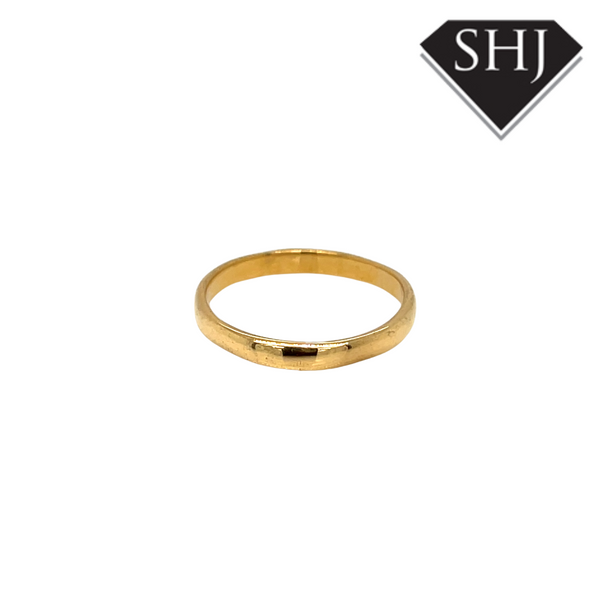 22CT Yellow Gold 2MM Wedding Band