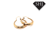 9ct Yellow Gold Creole Hoop Earrings