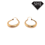 9ct Yellow Gold Creole Hoop Earrings