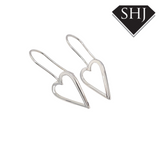 Silver Open Heart Earrings