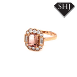 18ct Rose Gold Pink Tourmaline Ring