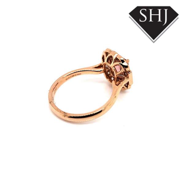 18ct Rose Gold Pink Tourmaline Ring