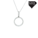 18ct White Gold Diamond Pendant 0.22ct