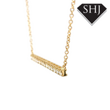 18ct Yellow Gold Diamond Bar Pendant