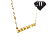 18ct Yellow Gold Diamond Bar Pendant