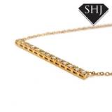 18ct Yellow Gold Diamond Bar Pendant