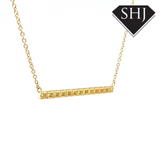 18ct Yellow Gold Diamond Bar Pendant