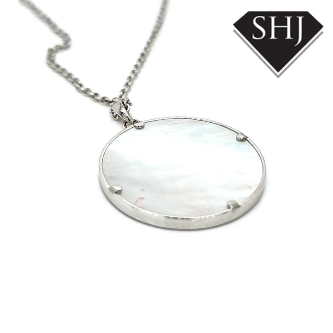 Silver and Mother of Pearl Tree Necklace