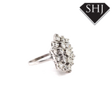 18ct White Gold Diamond Cluster Ring