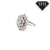 18ct White Gold Diamond Cluster Ring