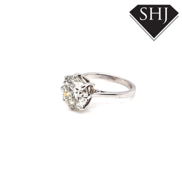 18ct White Gold Diamond Single Stone Ring 4.50ct