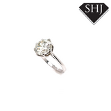 18ct White Gold Diamond Single Stone Ring 4.50ct