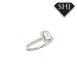 Platinum Halo 0.71ct Diamond Cluster Ring
