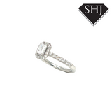 Platinum Halo 0.71ct Diamond Cluster Ring