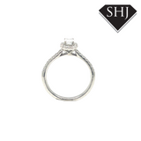 Platinum Halo 0.71ct Diamond Cluster Ring