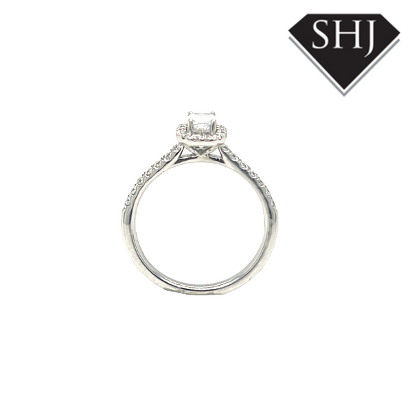 Platinum Halo 0.71ct Diamond Cluster Ring