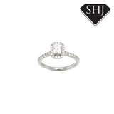 Platinum Halo 0.71ct Diamond Cluster Ring