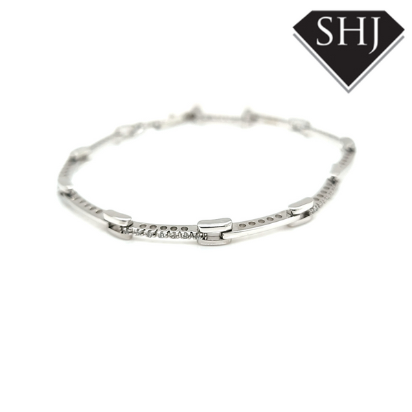 18ct White Gold Diamond Bracelet