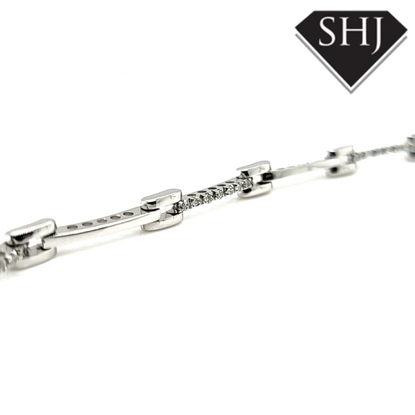 18ct White Gold Diamond Bracelet